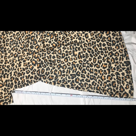 LASULA Leopard attached mock wrap v neck dress 8 - Picture 5 of 8